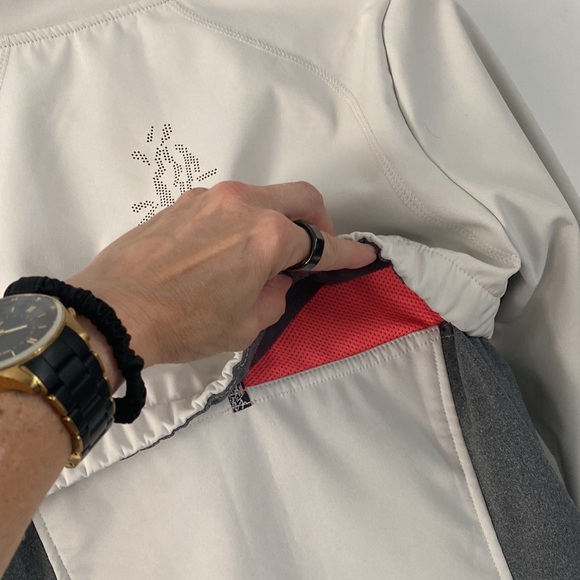 Mondetta Softshell Jacket Size Small Off-White with Grey - Picture 4 of 12